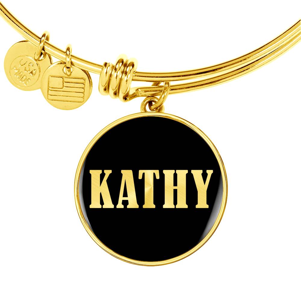 Kathy v02 - 18k Gold Finished Bangle Bracelet
