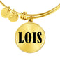 Lois v01 - 18k Gold Finished Bangle Bracelet