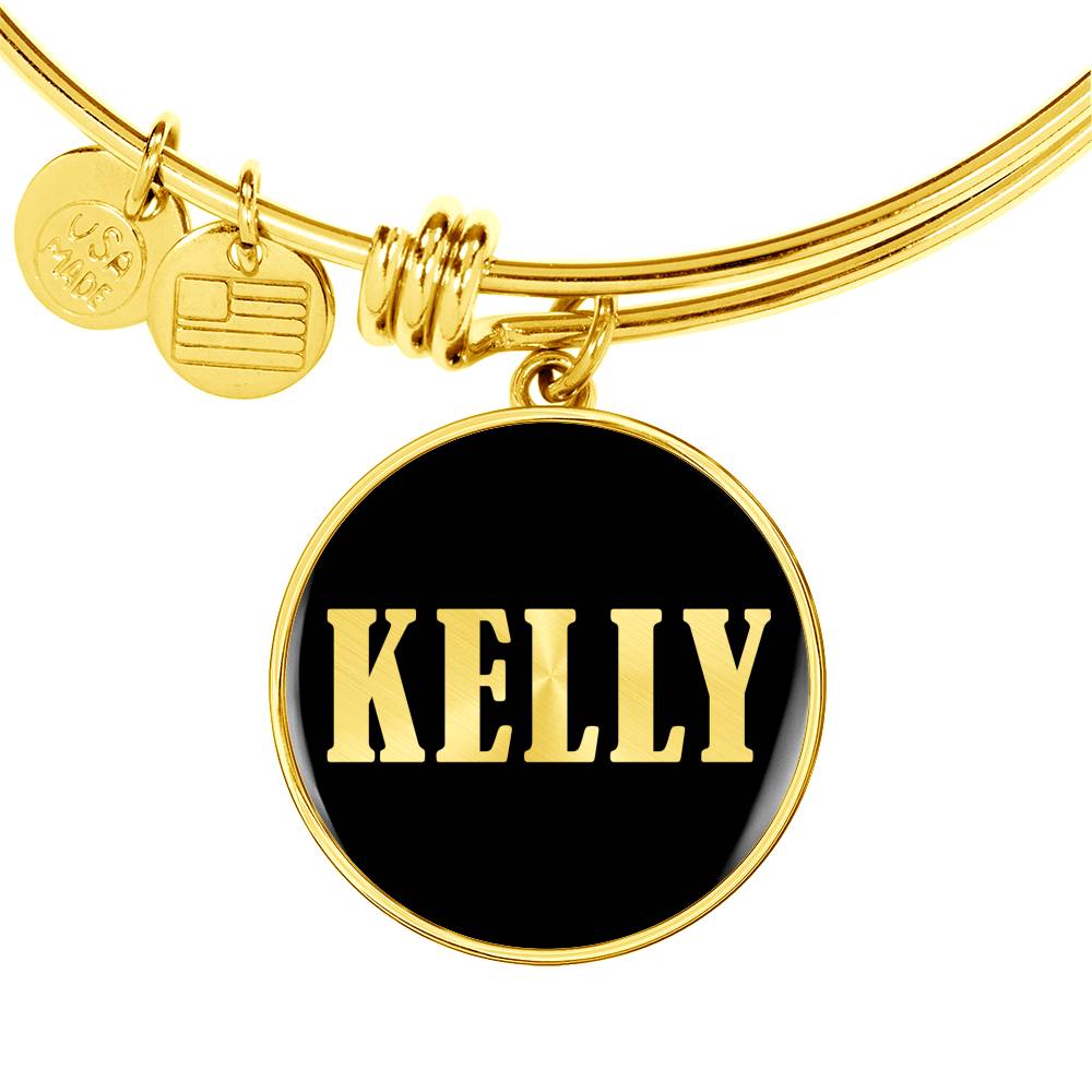 Kelly v02 - 18k Gold Finished Bangle Bracelet