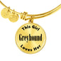 Greyhound - 18k Gold Finished Bangle Bracelet