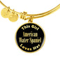 American Water Spaniel v2 - 18k Gold Finished Bangle Bracelet