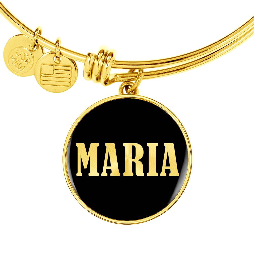 Maria v02 - 18k Gold Finished Bangle Bracelet