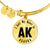 Heart In Alaska v01 - 18k Gold Finished Bangle Bracelet