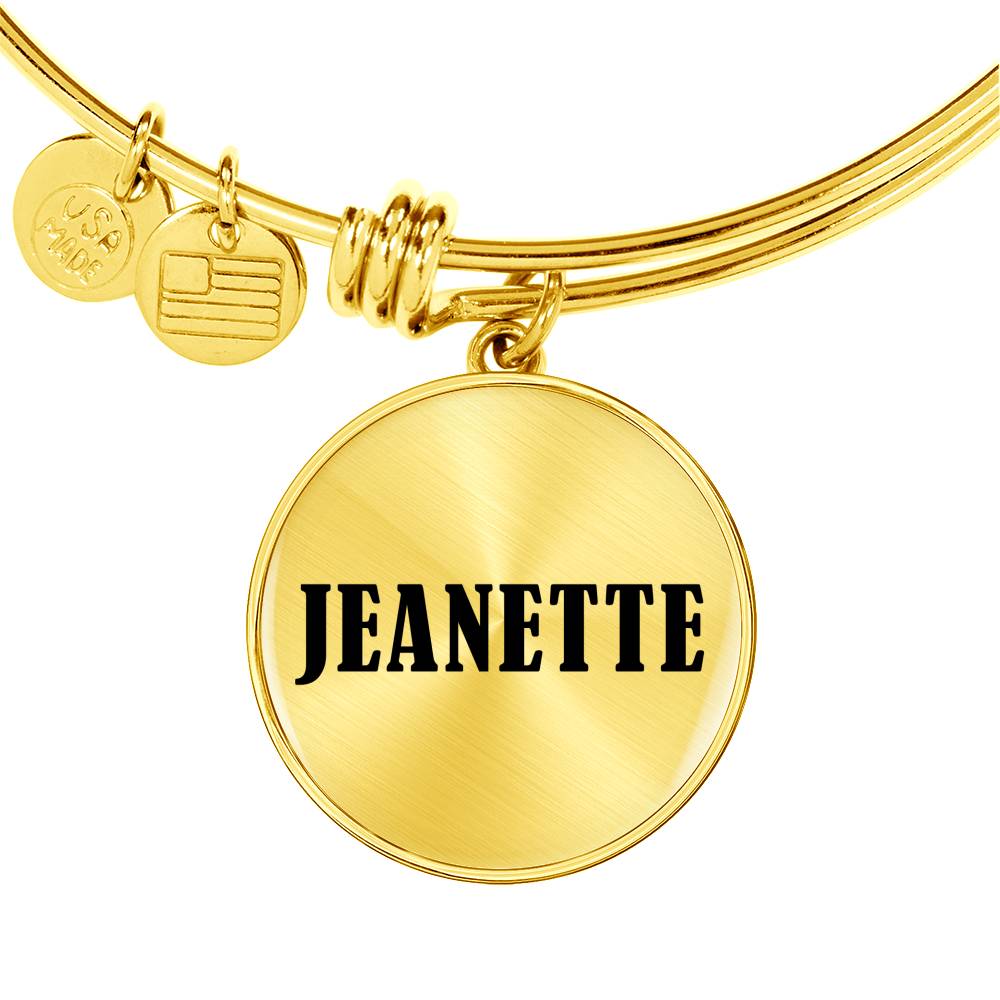 Jeanette v01 - 18k Gold Finished Bangle Bracelet
