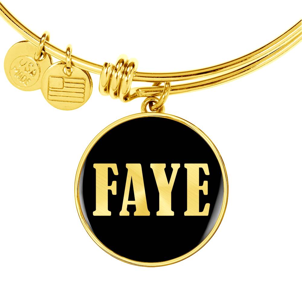 Faye v02 - 18k Gold Finished Bangle Bracelet