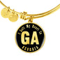 Heart In Georgia v02 - 18k Gold Finished Bangle Bracelet