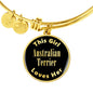 Australian Terrier v2 - 18k Gold Finished Bangle Bracelet