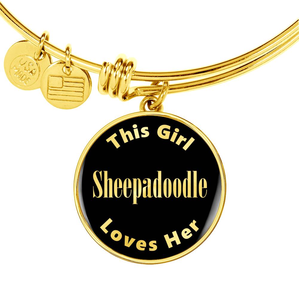 Sheepadoodle v2 - 18k Gold Finished Bangle Bracelet