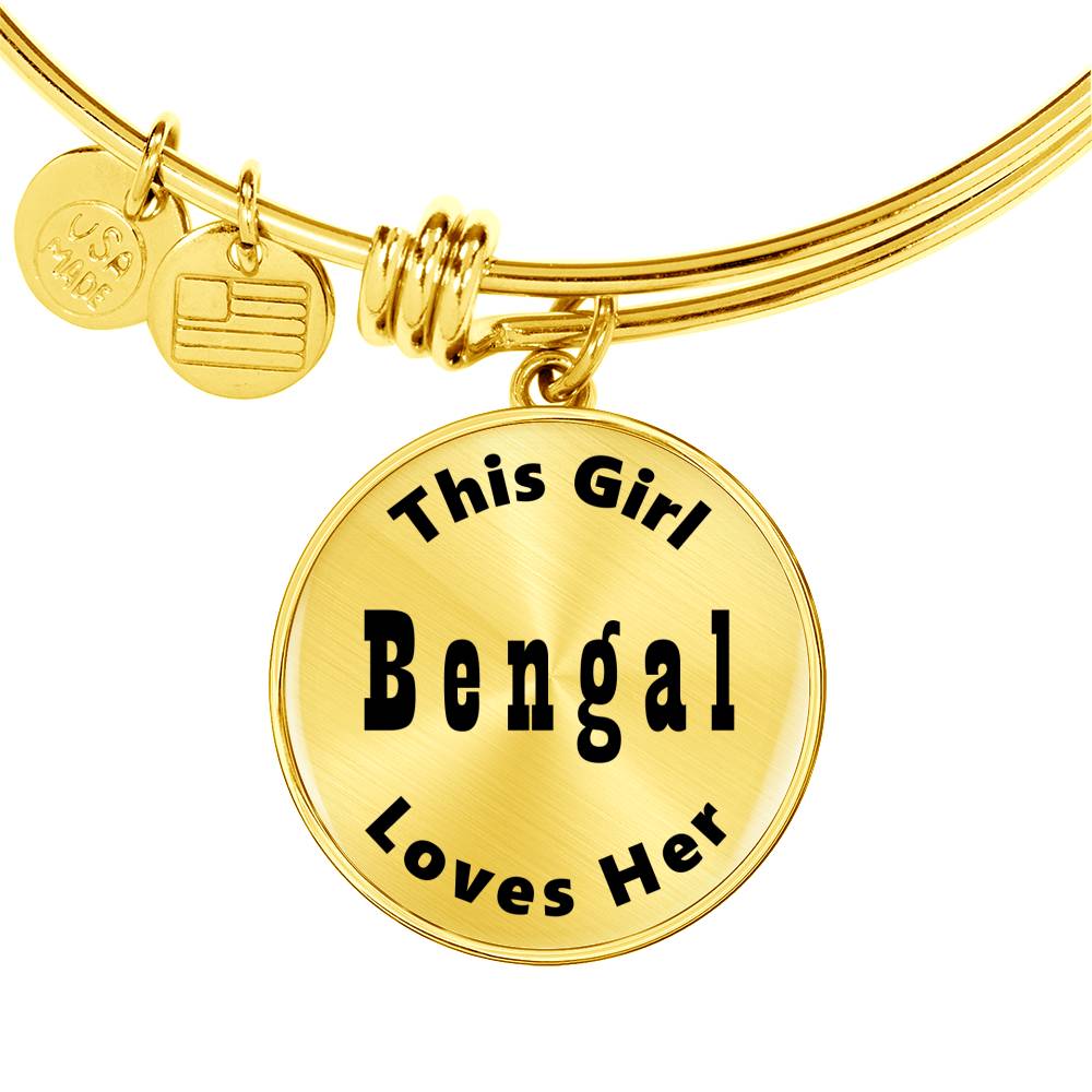 Bengal - 18k Gold Finished Bangle Bracelet