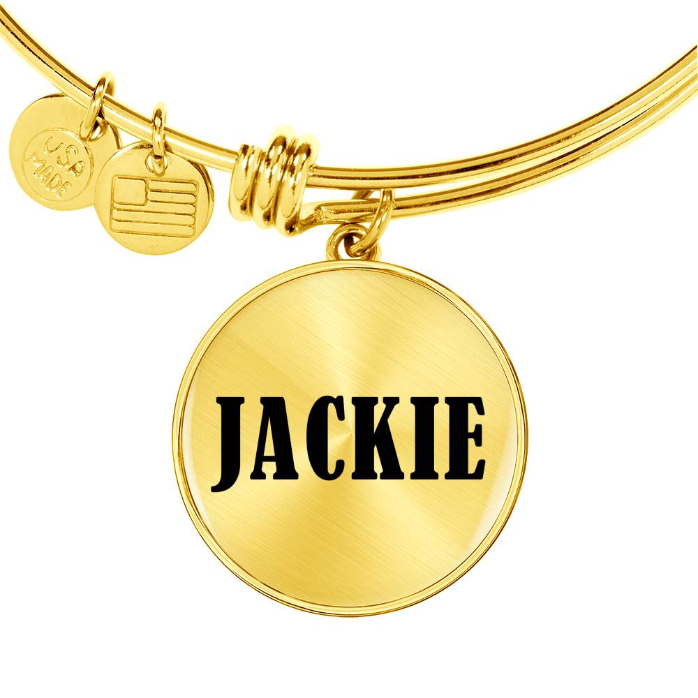 Jackie v01 - 18k Gold Finished Bangle Bracelet