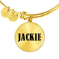Jackie v01 - 18k Gold Finished Bangle Bracelet