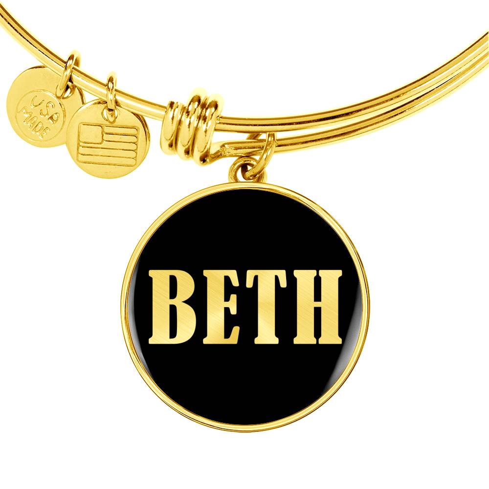 Beth v02 - 18k Gold Finished Bangle Bracelet