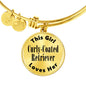 Curly-Coated Retriever - 18k Gold Finished Bangle Bracelet
