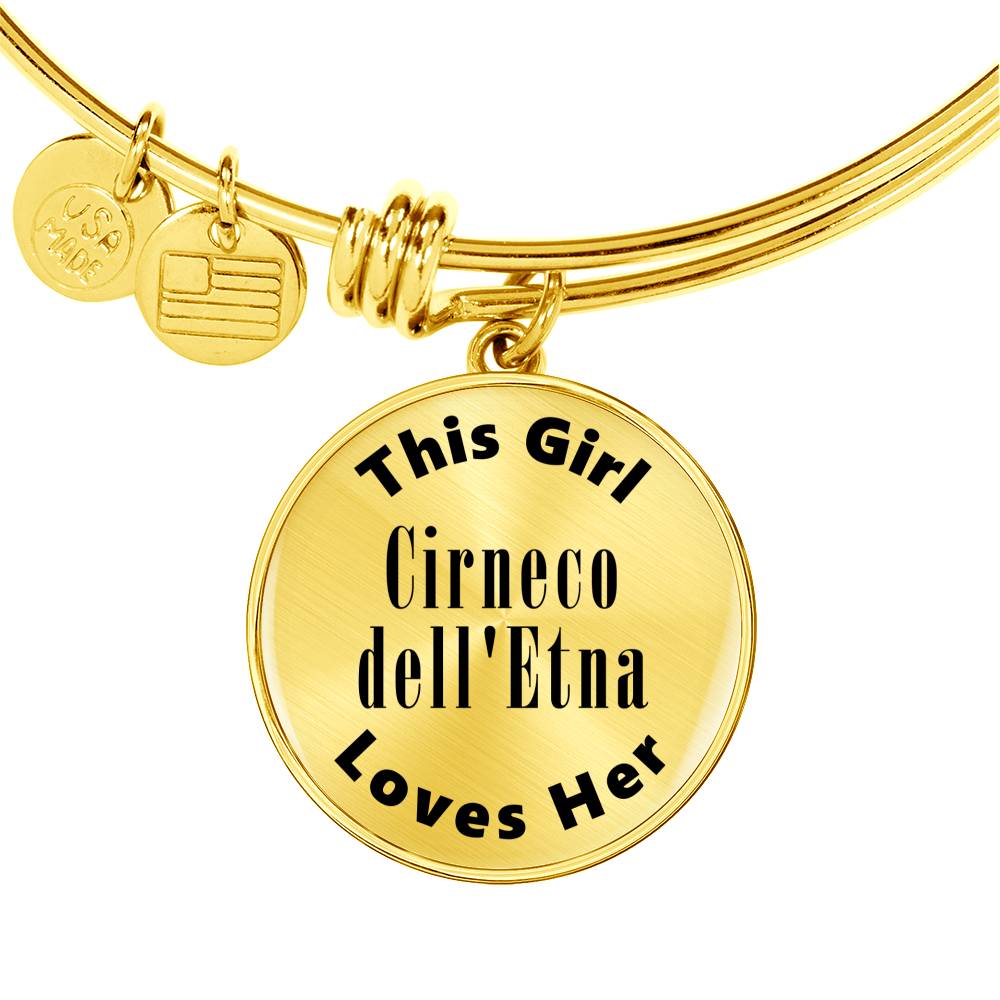 Cirneco dell'Etna - 18k Gold Finished Bangle Bracelet