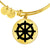 Dharma Wheel - 18k Gold Finished Bangle Bracelet