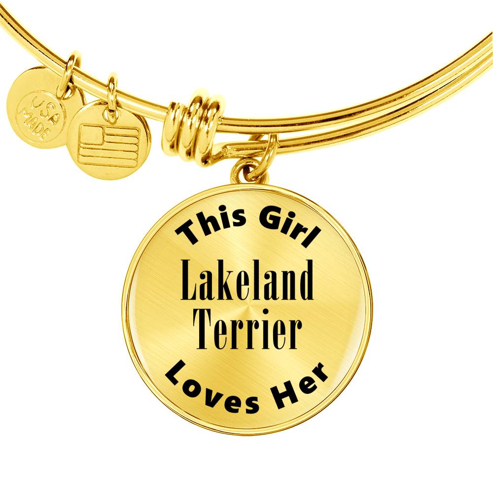 Lakeland Terrier - 18k Gold Finished Bangle Bracelet