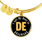 Heart In Delaware - 18k Gold Finished Bangle Bracelet