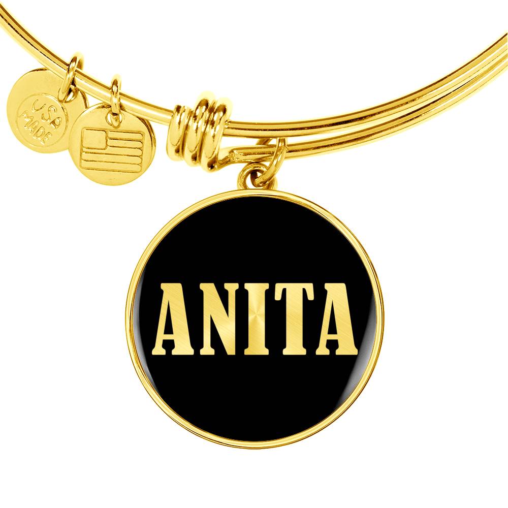 Anita v02 - 18k Gold Finished Bangle Bracelet