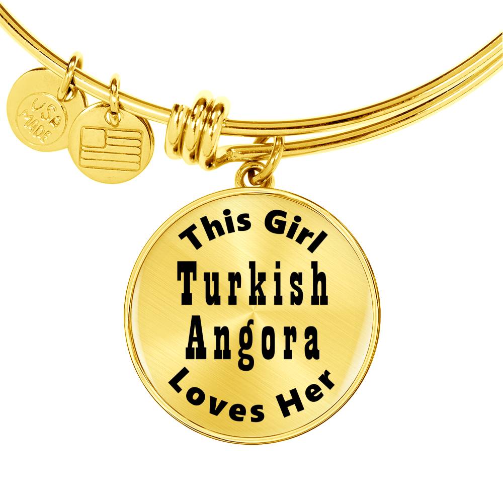 Turkish Angora - 18k Gold Finished Bangle Bracelet