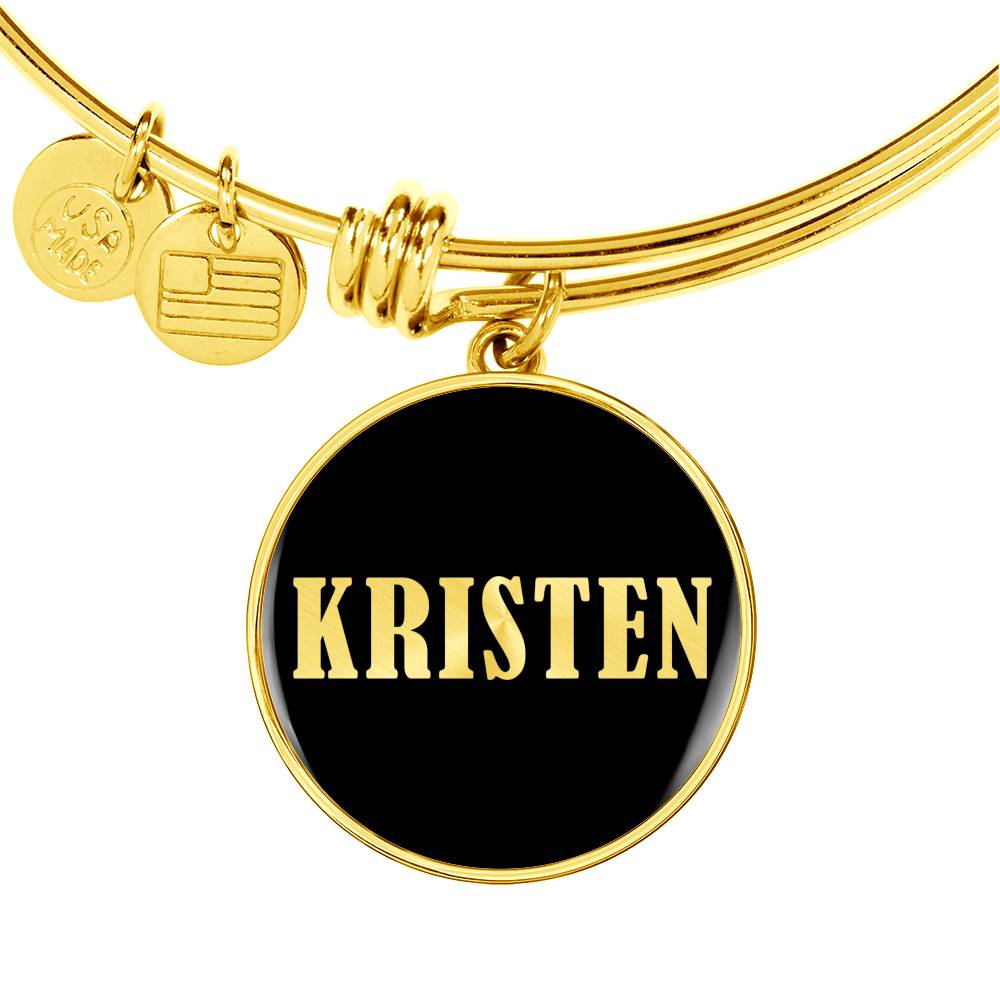Kristen v02 - 18k Gold Finished Bangle Bracelet