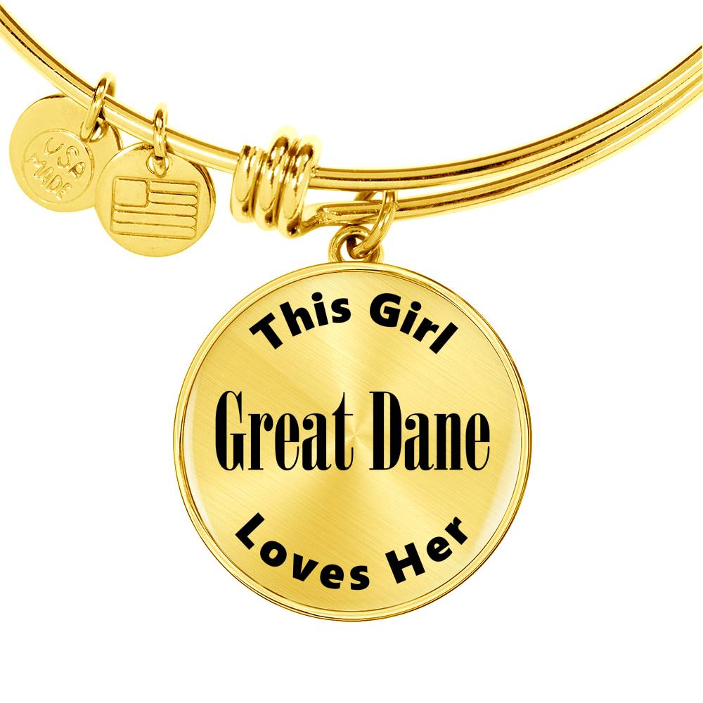 Great Dane v2 - 18k Gold Finished Bangle Bracelet