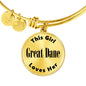Great Dane v2 - 18k Gold Finished Bangle Bracelet