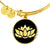 Lotus Flower v2 - 18k Gold Finished Bangle Bracelet