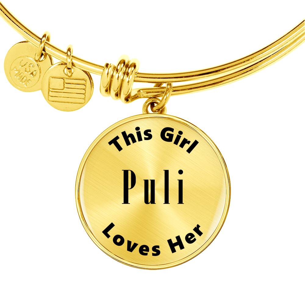 Puli - 18k Gold Finished Bangle Bracelet