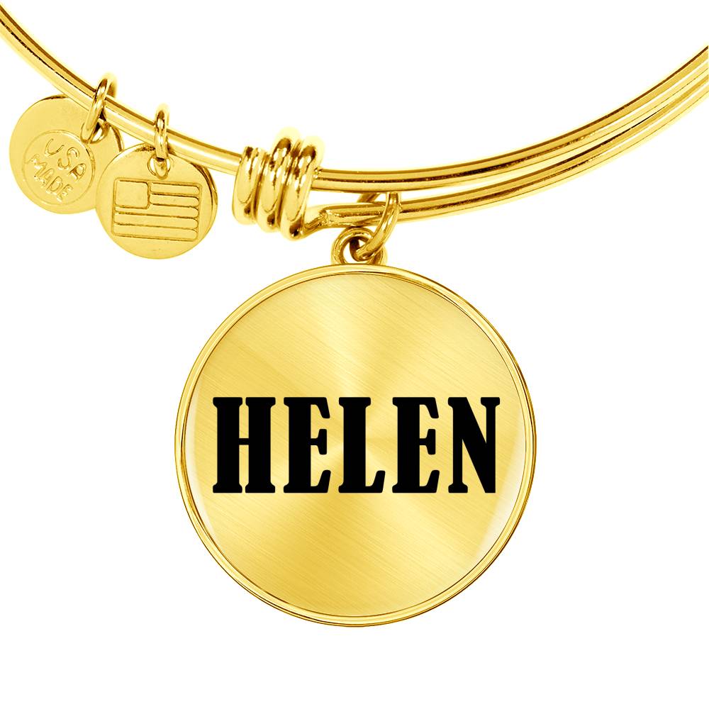Helen v01 - 18k Gold Finished Bangle Bracelet
