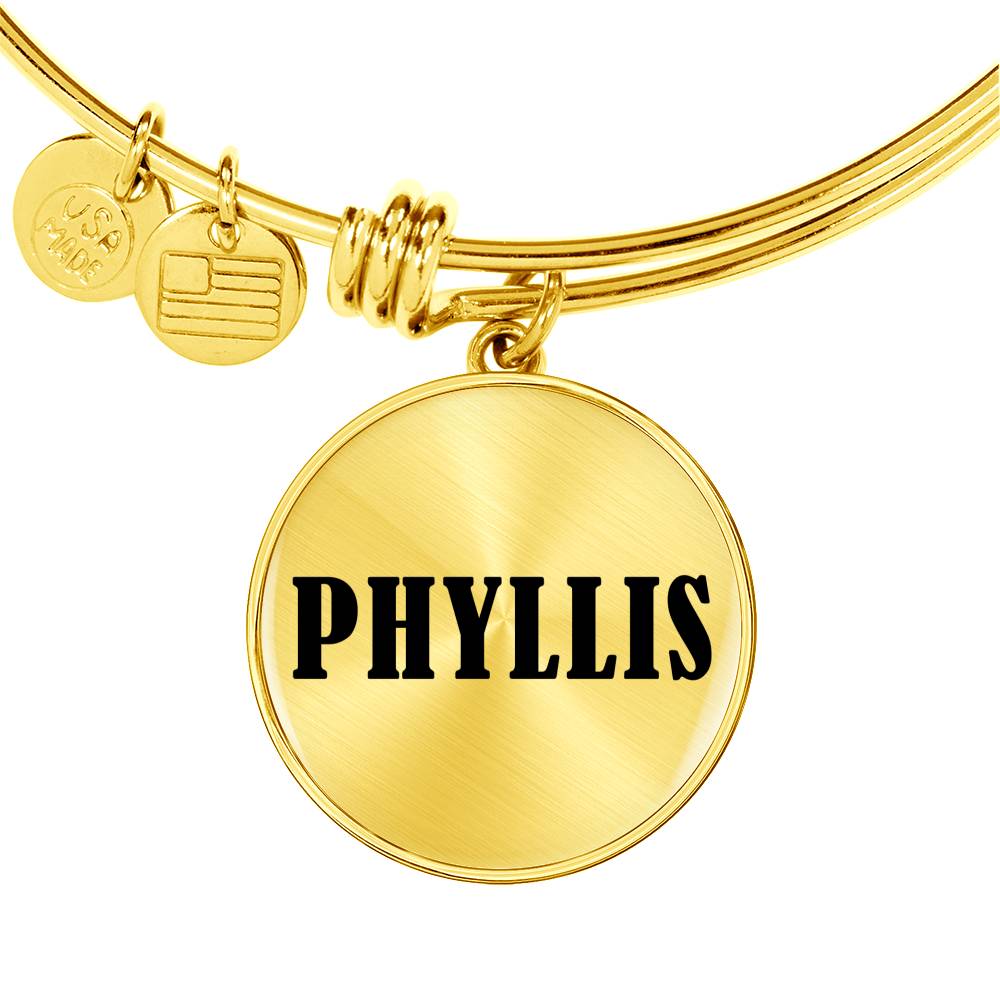 Phyllis v01 - 18k Gold Finished Bangle Bracelet