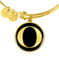 Initial O v2a - 18k Gold Finished Bangle Bracelet