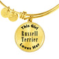 Russell Terrier - 18k Gold Finished Bangle Bracelet
