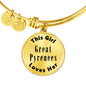 Great Pyrenees - 18k Gold Finished Bangle Bracelet