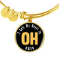 Heart In Ohio - 18k Gold Finished Bangle Bracelet