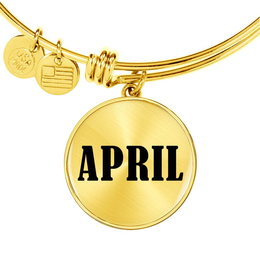 April v01 - 18k Gold Finished Bangle Bracelet