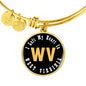 Heart In West Virginia - 18k Gold Finished Bangle Bracelet