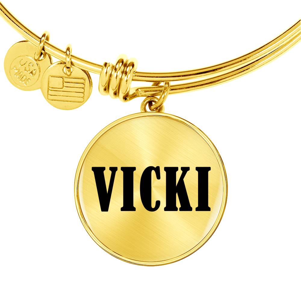 Vicki v01 - 18k Gold Finished Bangle Bracelet