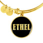 Ethel v02 - 18k Gold Finished Bangle Bracelet