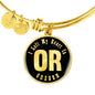 Heart In Oregon v02 - 18k Gold Finished Bangle Bracelet