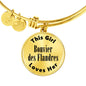 Bouvier des Flandres - 18k Gold Finished Bangle Bracelet