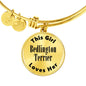 Bedlington Terrier - 18k Gold Finished Bangle Bracelet