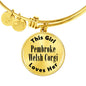 Pembroke Welsh Corgi v2 - 18k Gold Finished Bangle Bracelet