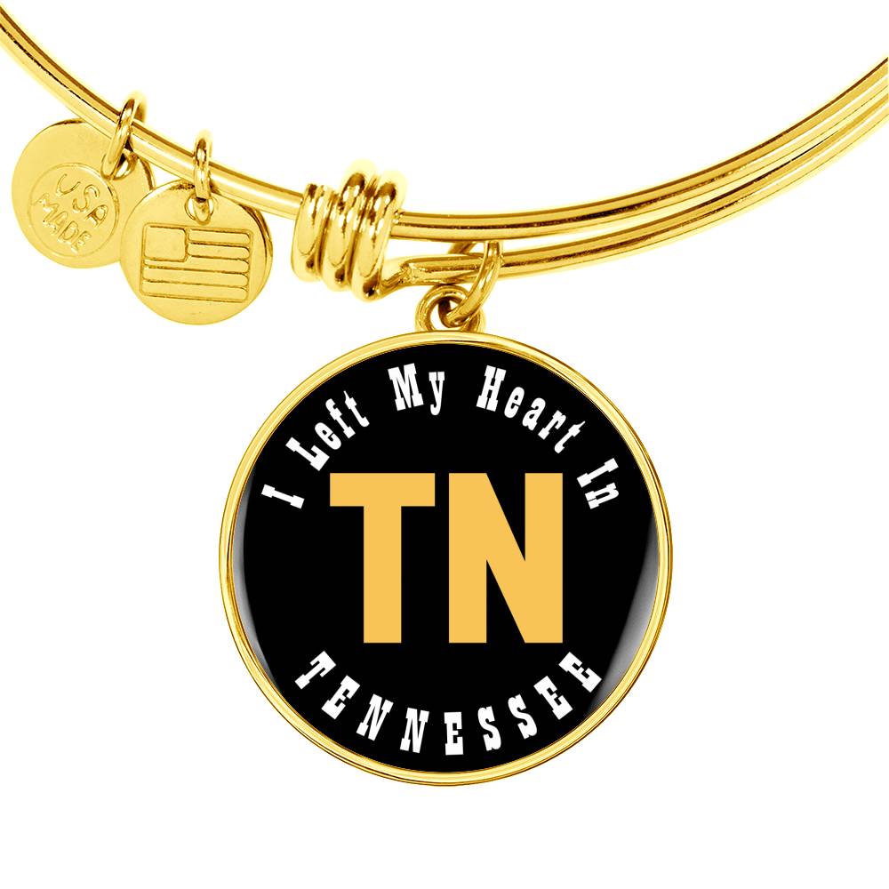 Heart In Tennessee - 18k Gold Finished Bangle Bracelet