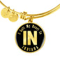 Heart In Indiana v02 - 18k Gold Finished Bangle Bracelet