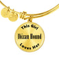 Ibizan Hound - 18k Gold Finished Bangle Bracelet
