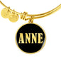 Anne v02 - 18k Gold Finished Bangle Bracelet