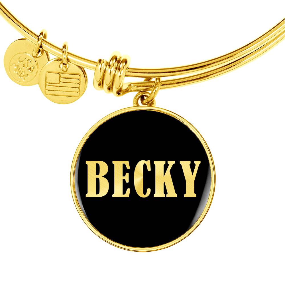 Becky v02 - 18k Gold Finished Bangle Bracelet