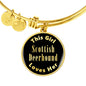 Scottish Deerhound v2 - 18k Gold Finished Bangle Bracelet