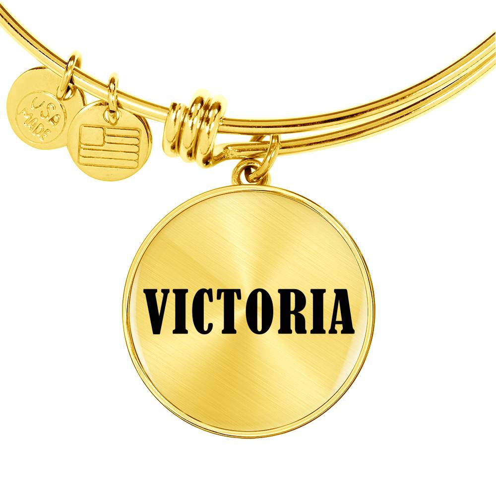 Victoria v01 - 18k Gold Finished Bangle Bracelet