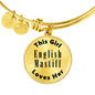 English Mastiff - 18k Gold Finished Bangle Bracelet